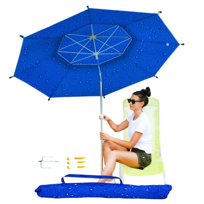 Parasol ogrodowy z wentylacją i filtrem UPF50+ DUŻY 200 CM Captain Mike