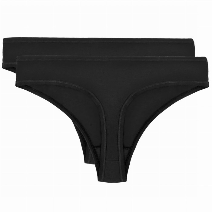 Bielizna damska stringi Captain Mike czarne 2 szt