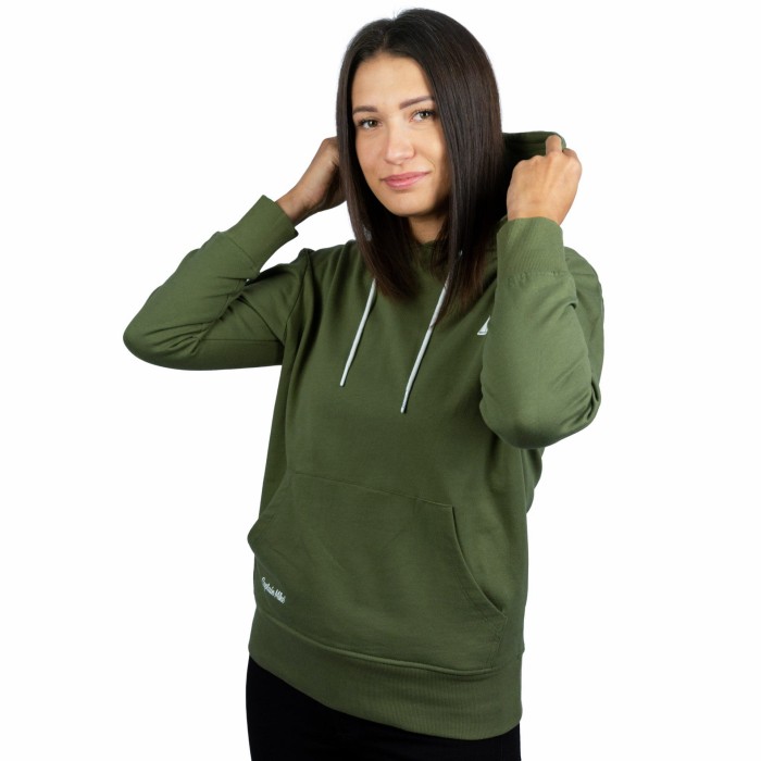 Bluza kangurka z kapturem i kieszeniami khaki Captain Mike