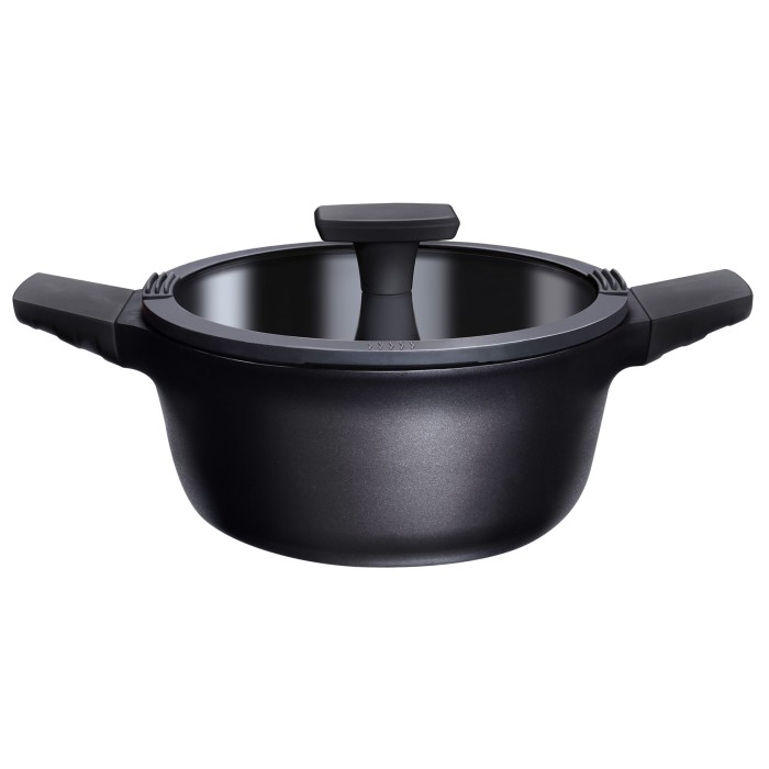 Garnek z pokrywką  Zavio PRESTIGIO 24cm 4L czarny