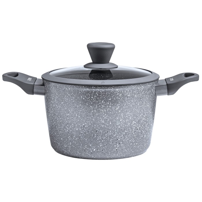Garnek wysoki z pokrywką Vavio Stone Design 20cm 3,5L