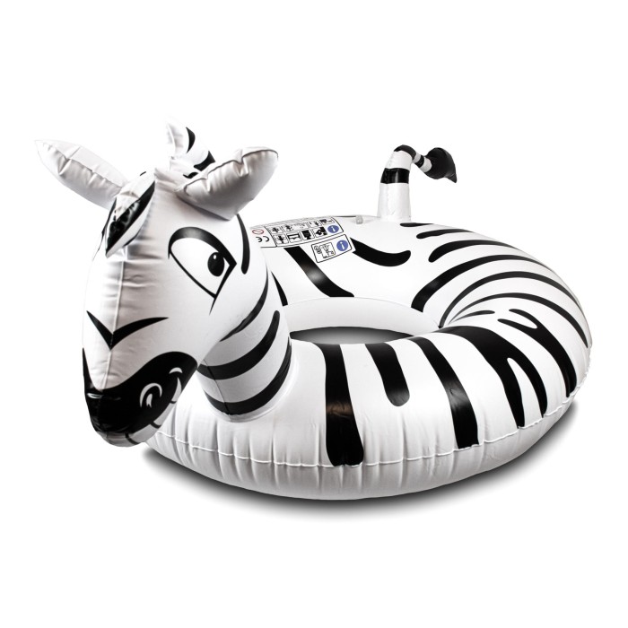 Zebra dmuchana, materac koło XXL do pływania  Captain Mike