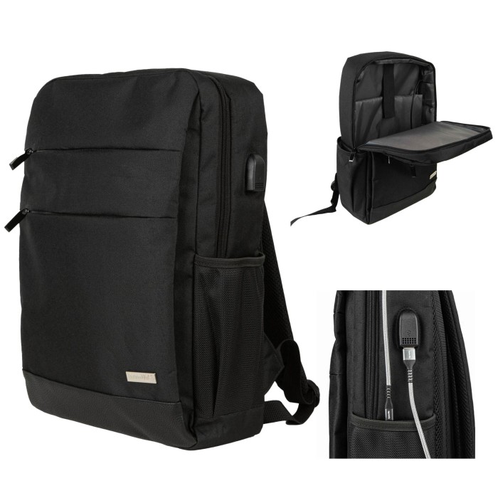 Plecak miejski, torba na laptop, tablet z gniazdem USB Captain Mike 13L