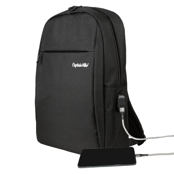 Plecak miejski torba na laptop/tablet z gniazdem USB Captain Mike 14L