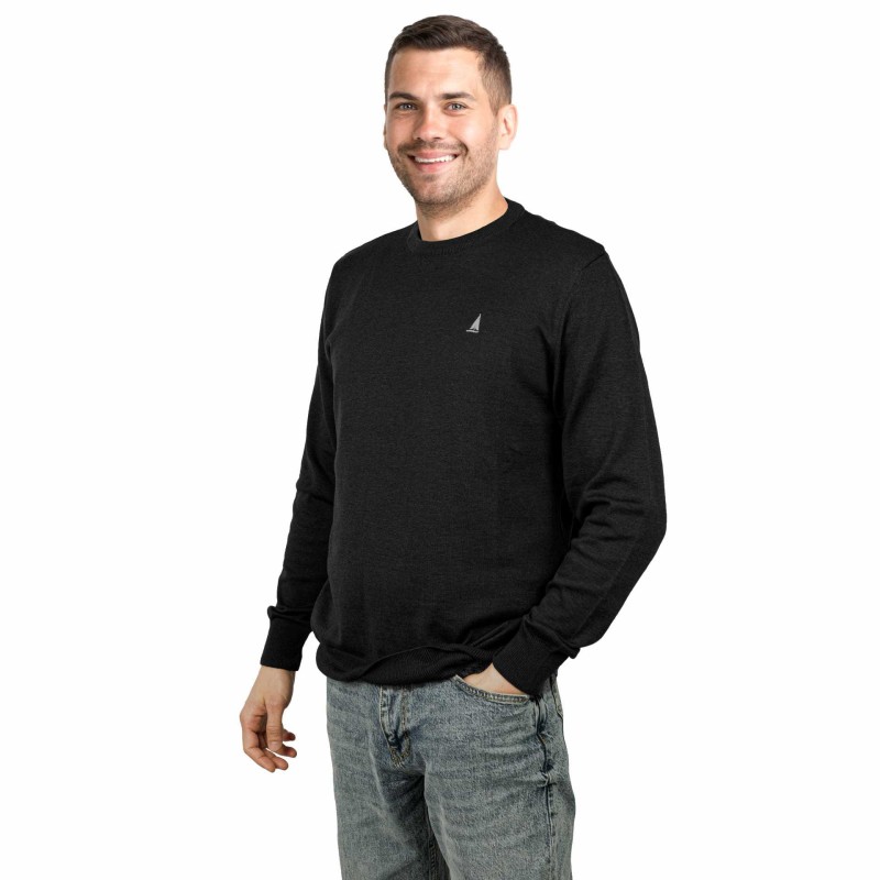 Sweter męski klasyczny czarny Captain Mike