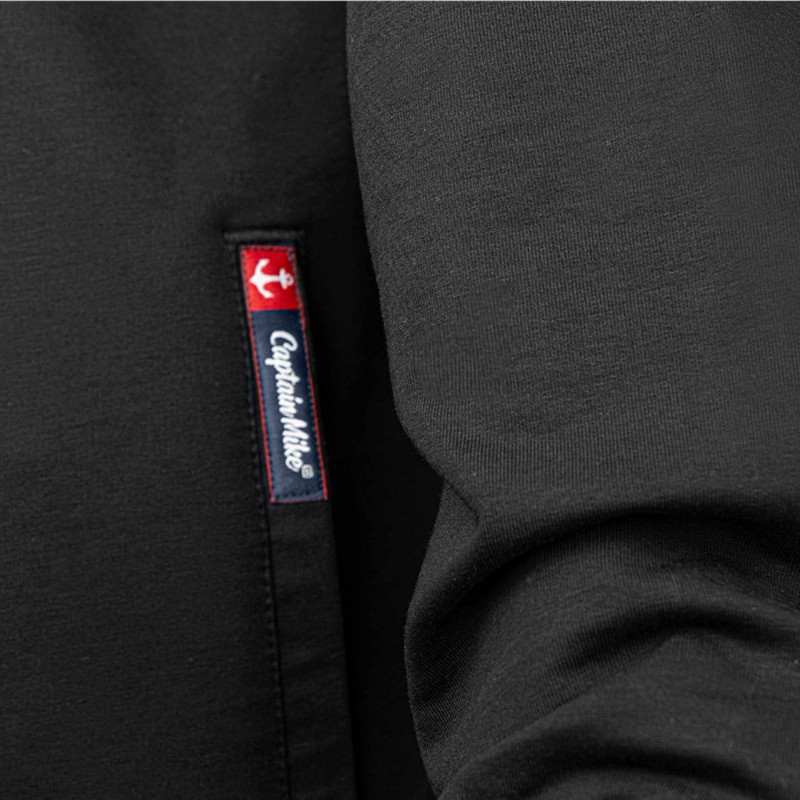 Bluza dresowa męska rozpinana czarna Captain Mike