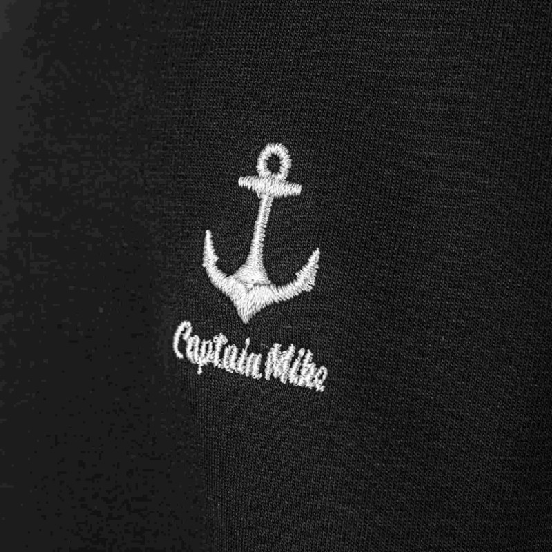 Bluza dresowa męska z kapturem rozpinana czarna Captain Mike