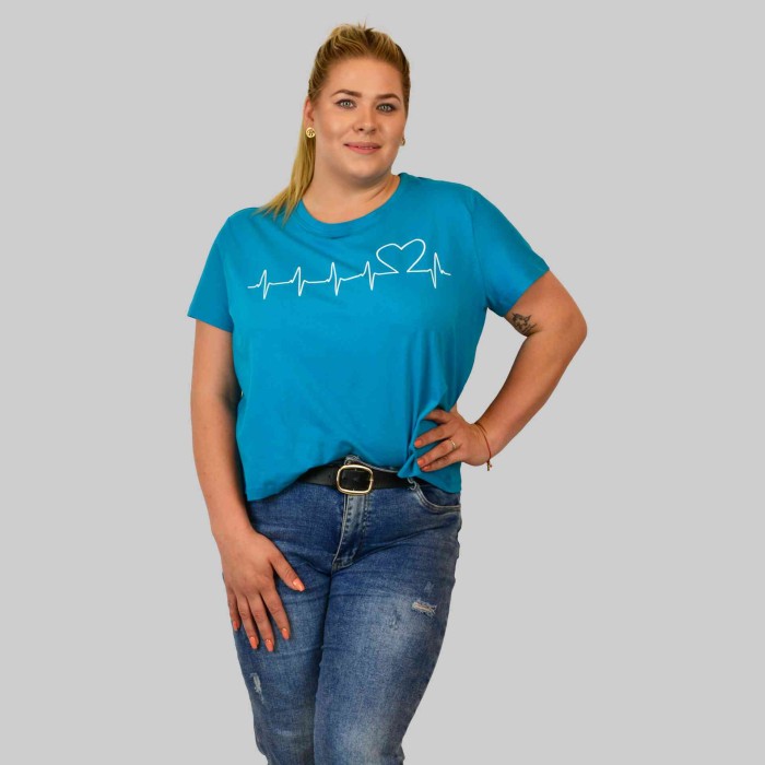 T-SHIRT damski koszulka Captain Mike Bawełniana niebieska