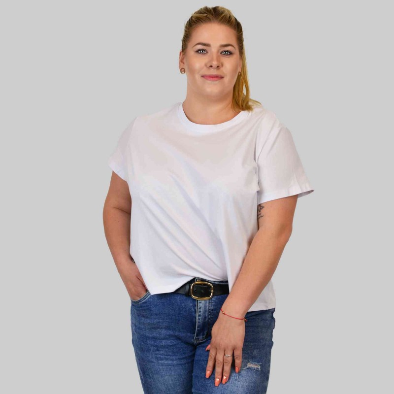T-SHIRT damski koszulka Captain Mike Bawełniana biała