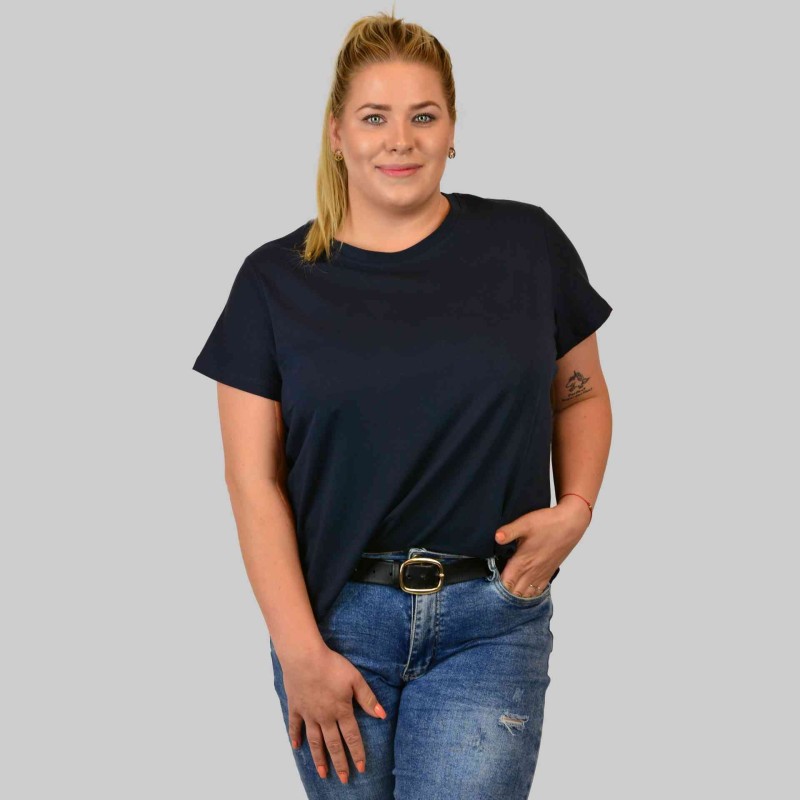 T-SHIRT damski koszulka Captain Mike Bawełniana granatowa