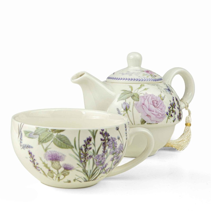 Porcelanowy zestaw do parzenia w ozdobnym kartoniku filiżanka + czajniczek Captain Mike