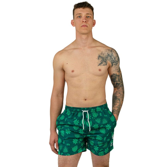 Szorty kąpielowe męskie szybkoschnące na plaże zielone Captain Mike