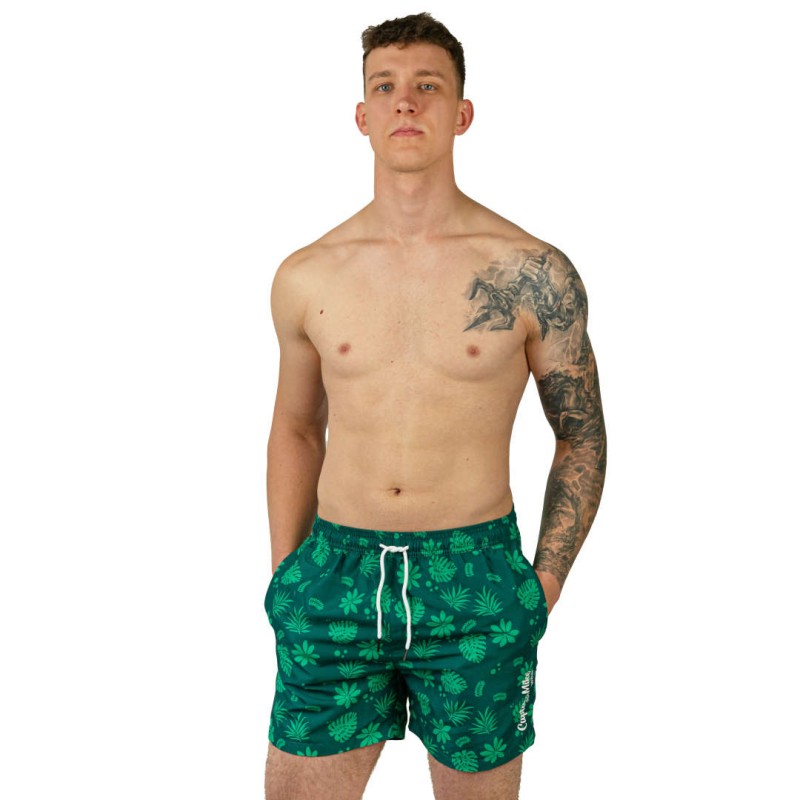 Szorty kąpielowe męskie szybkoschnące na plaże zielone Captain Mike
