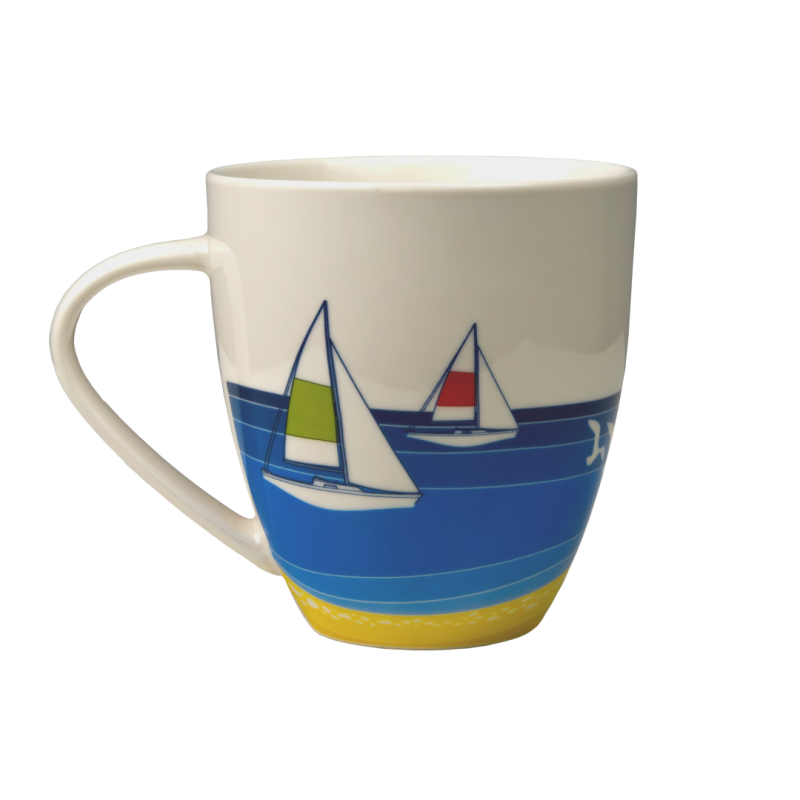 Duży kubek ceramiczny MIELNO pamiątka znad morza prezent Captain Mike