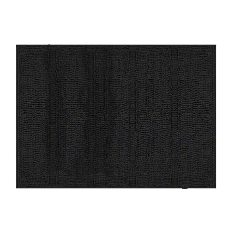 Mata łazienkowa z antypoślizgową powłoką 40x60cm, czarna 1550 GSM