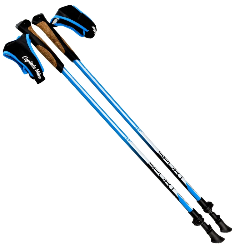 Lekkie kijki do chodzenia, NORDIC WALKING regulacja, aluminium lotnicze ZESTAW