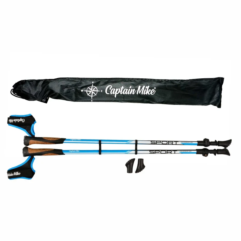 Lekkie kijki do chodzenia, NORDIC WALKING regulacja, aluminium lotnicze ZESTAW