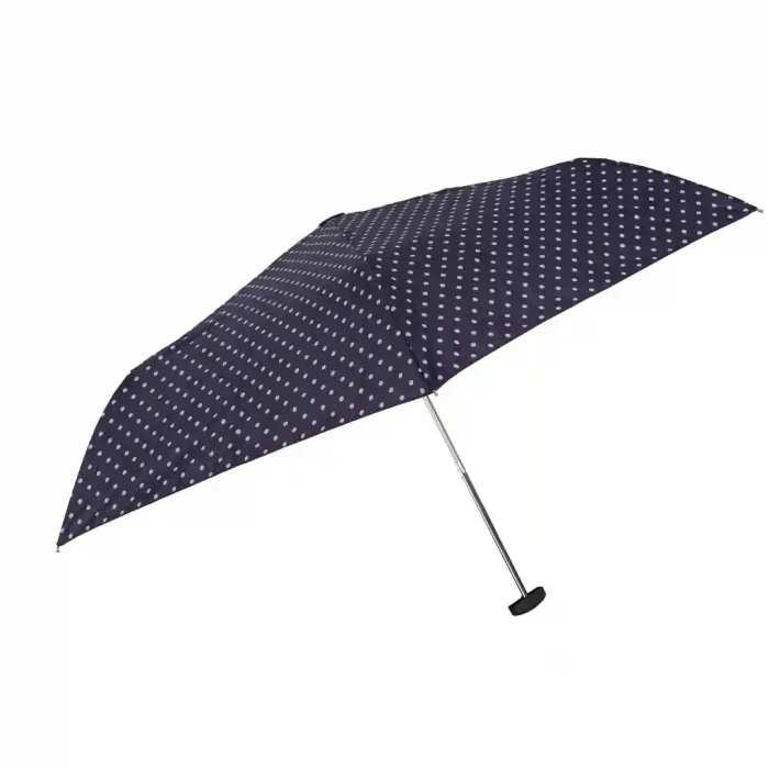 Parasol składany w kropki z pokrowcem granatowy Captain Mike