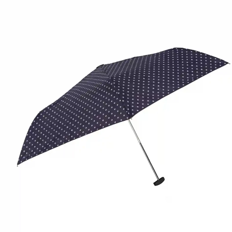 Parasol składany w kropki z pokrowcem granatowy Captain Mike