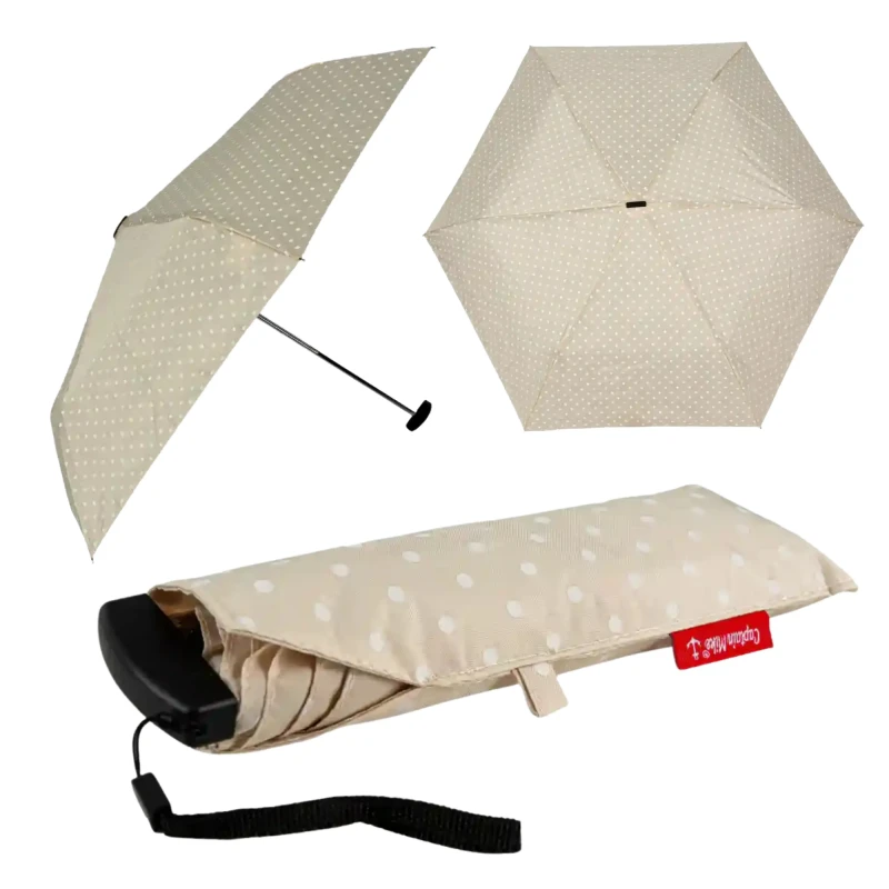Parasol składany w kropki z pokrowcem Captain Mike