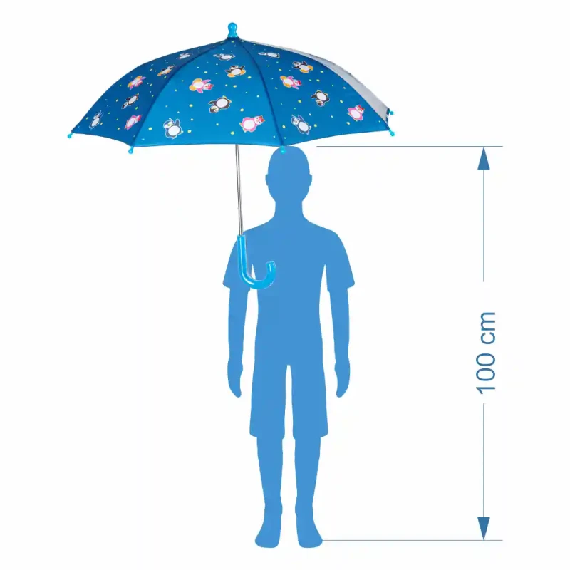 Parasol dziecięcy Pingwiny 15", okienko, Kraina Pingwina