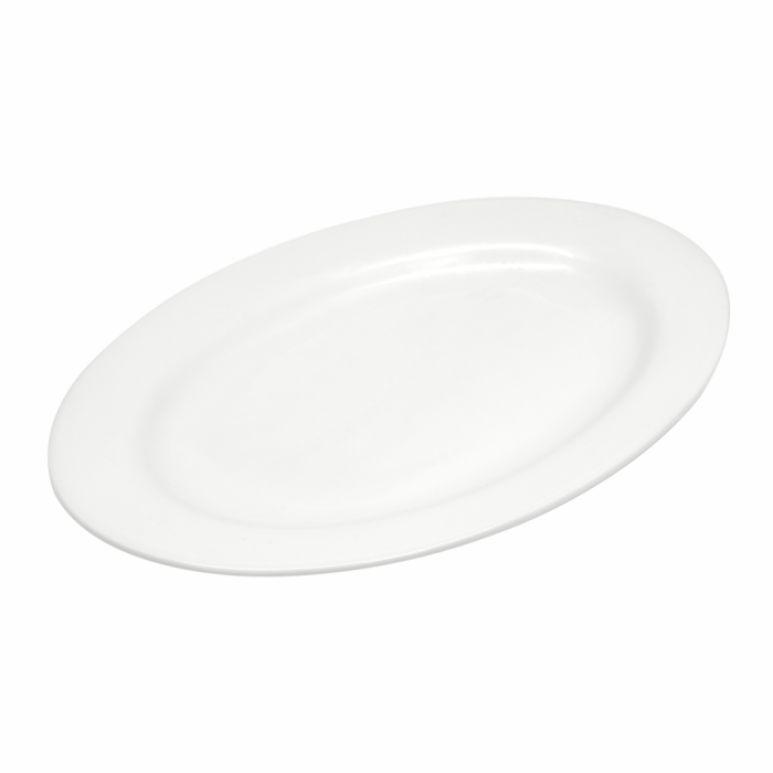 Elegancki biały półmisek ceramiczny 25cm  x 17 cm VAVIO