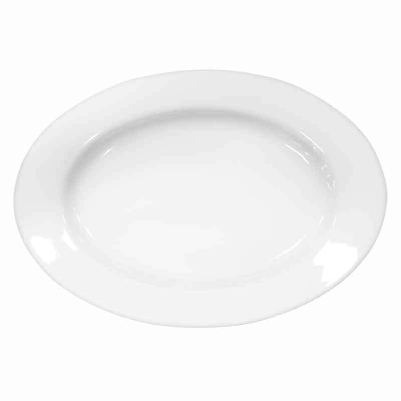 Elegancki biały półmisek ceramiczny 33 cm x 23,5 cm VAVIO