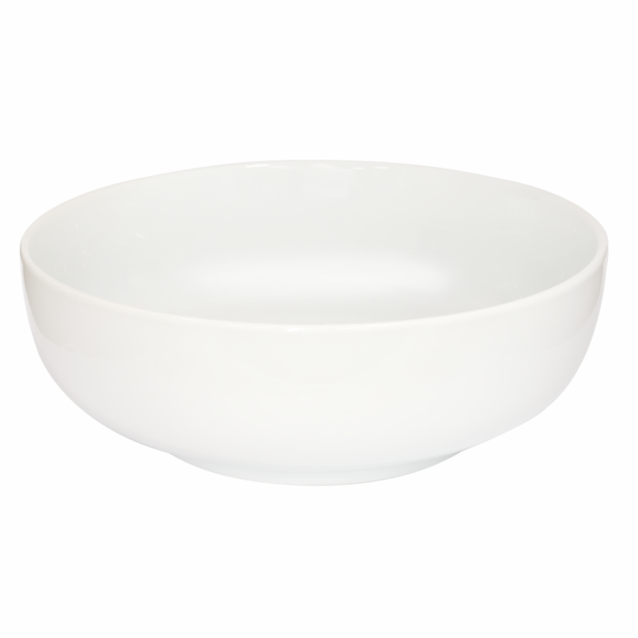 Biały talerz głęboki z ceramiki – średnica 25 cm VAVIO