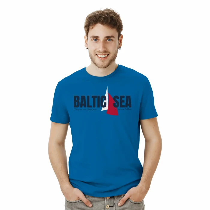 Koszulka męska BAWEŁNA TURECKA T-shirt BALTIC SEA Captain Mike