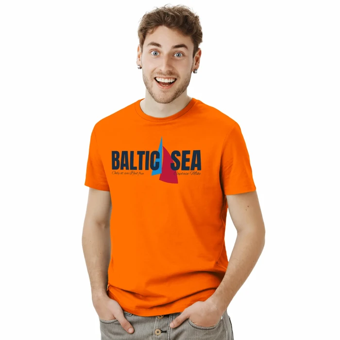 Koszulka męska BAWEŁNA TURECKA T-shirt BALTIC SEA Captain Mike