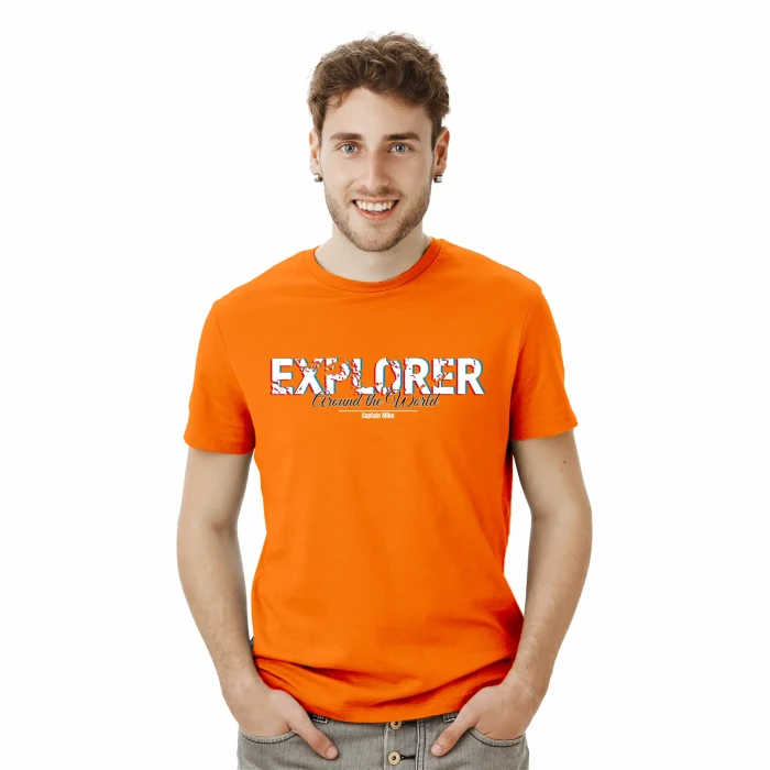 Koszulka męska BAWEŁNA TURECKA z nadrukiem, T-shirt Captain Mike
