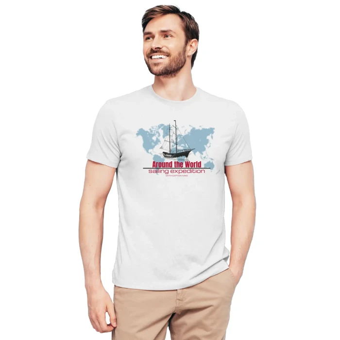 Koszulka męska BAWEŁNA TURECKA T-shirt SAILING Captain Mike