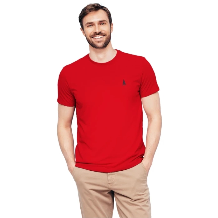 T-shirt męski czerwony CAPTAIN'S LINE