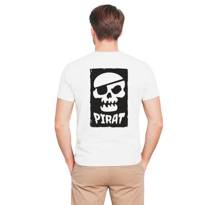 Koszulka męska BAWEŁNA TURECKA T-shirt z nadrukiem na plecach