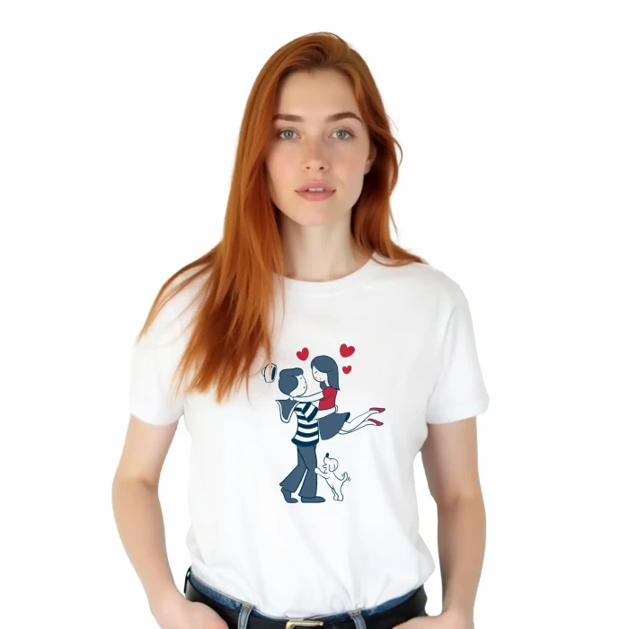 T-SHIRT damski koszulka biała TURECKA BAWEŁNA Baltic Love Story 