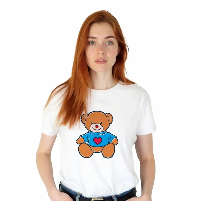 T-SHIRT damski MIŚ koszulka biała TURECKA BAWEŁNA