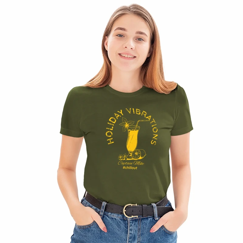T-SHIRT damski koszulka zielona TURECKA BAWEŁNA C
