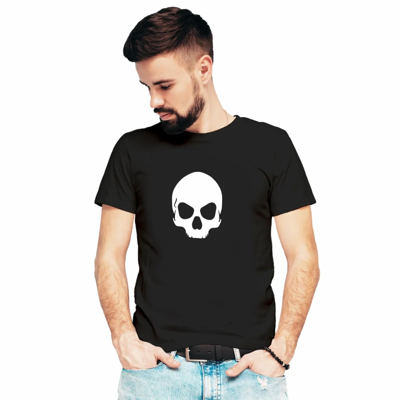 Koszulka męska BAWEŁNA TURECKA czarna z nadrukiem, T-shirt