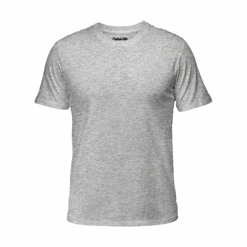 Koszulka męska BAWEŁNA TURECKA szary T-shirt Captain Mike