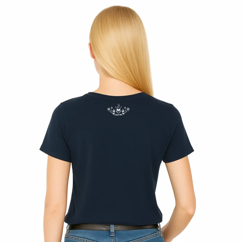 T-SHIRT damski KOTWICA koszulka granatowa TURECKA BAWEŁNA Captain Mike