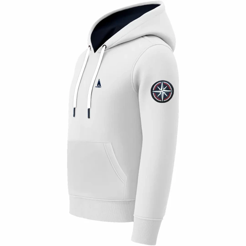 Bluza damska kangurka z kapturem biała Captain Mike SAILING