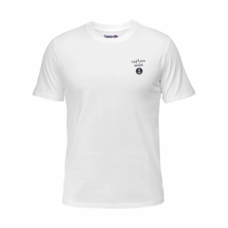Koszulka męska BAWEŁNA TURECKA T-shirt z nadrukiem na plecach Captain Mike
