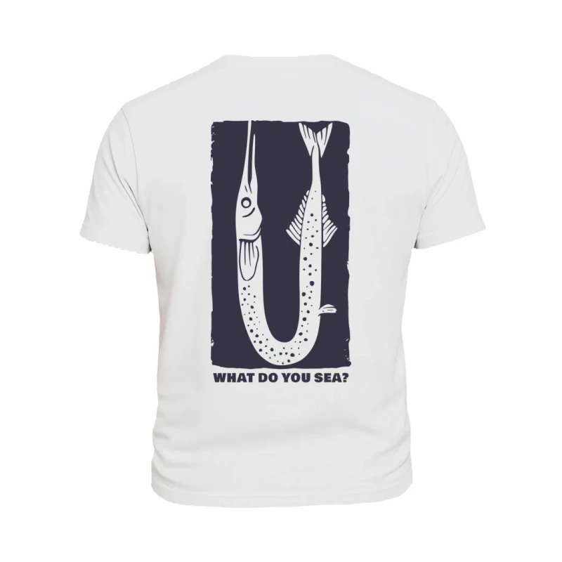Koszulka męska BAWEŁNA TURECKA T-shirt z nadrukiem na plecach Captain Mike