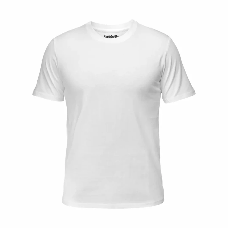 Koszulka męska BAWEŁNA TURECKA biały T-shirt Captain Mike