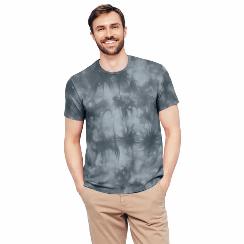 Koszulka męska dekatyzowana ciemnoszara BAWEŁNA TURECKA T-shirt
