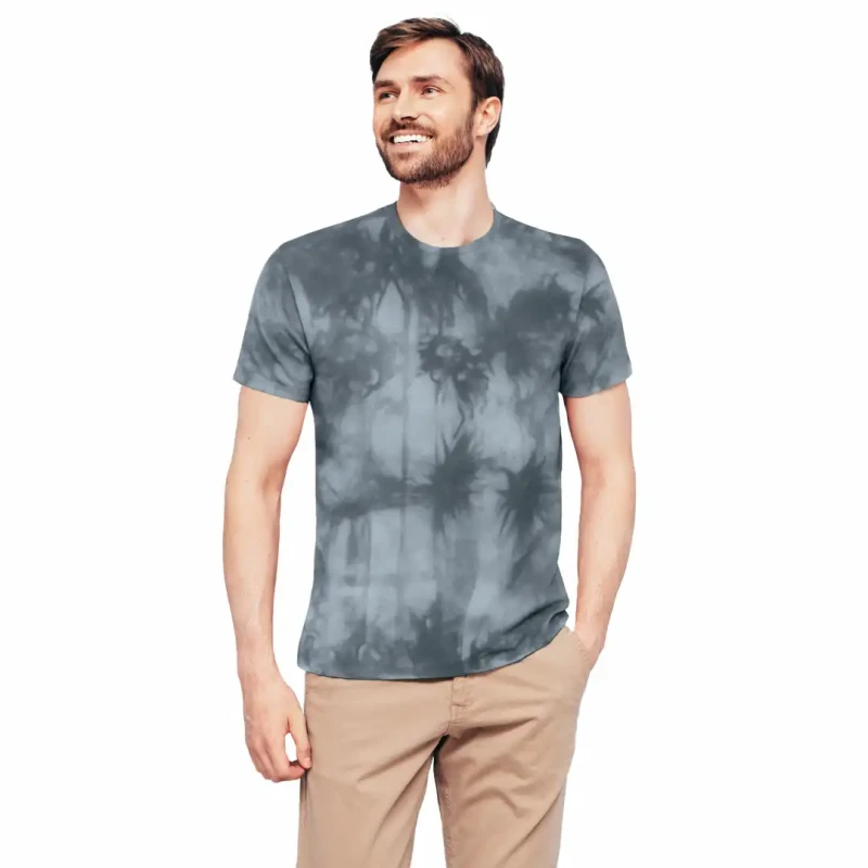 Koszulka męska dekatyzowana ciemnoszara BAWEŁNA TURECKA T-shirt