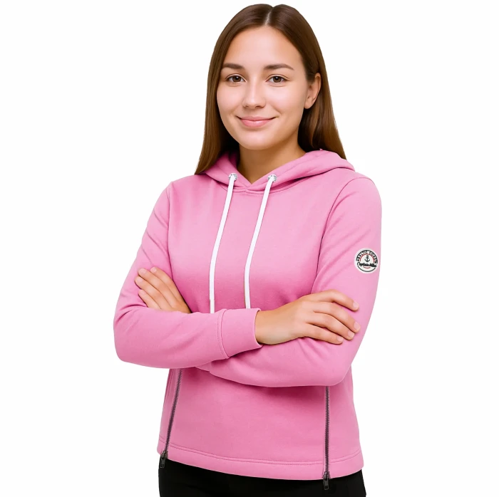 Bluza damska z kapturem różowa Captain Mike