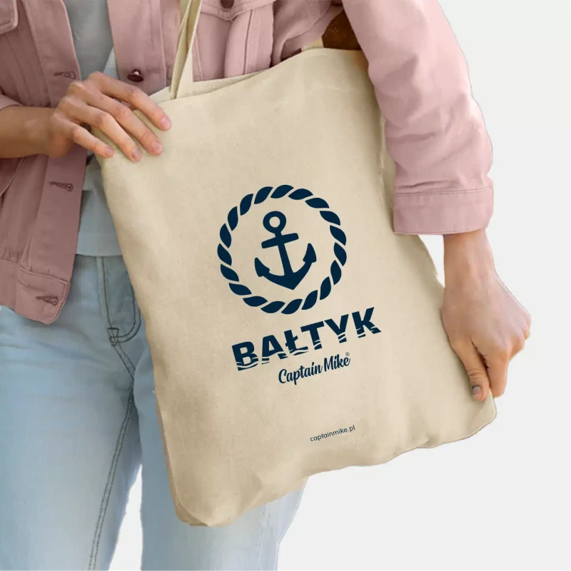 Torba bawełniana XL wielokrotnego użytku z nadrukiem BAŁTYK