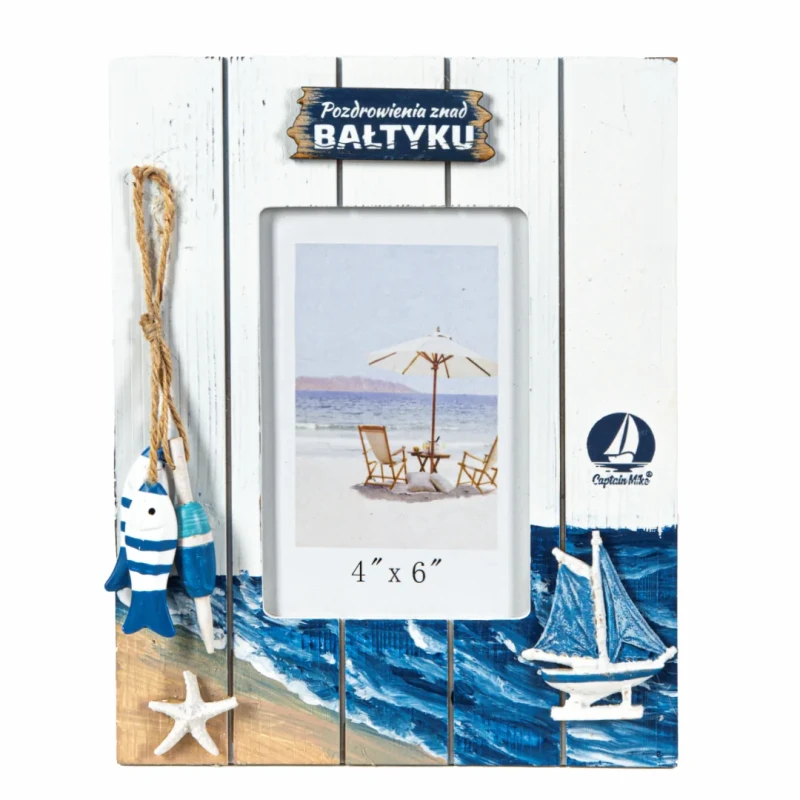 Ramka do zdjęć ozdobna Pozdrowienia znad Bałtyku 10 x 15 cm