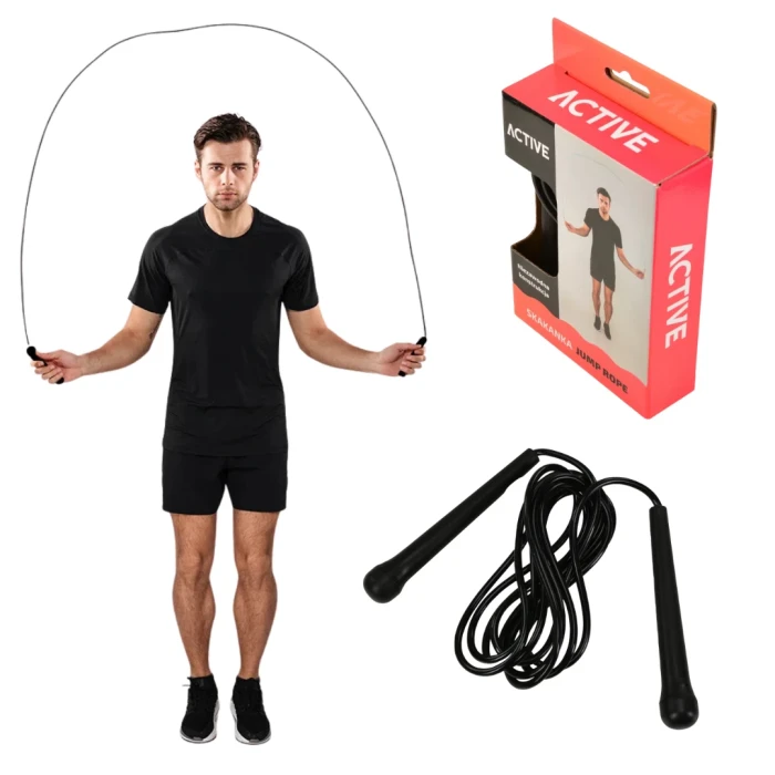 Skakanka Fitness z Regulacją Treningowa Lekka Wytrzymała Uniwersalna